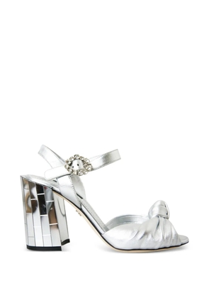 Dolce & Gabbana knotted metallic sandals - Silver