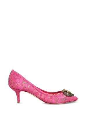 Dolce & Gabbana Taormina lace Devotion sacred heart pumps - Pink