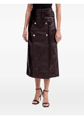 Morgan belted midi skirt - Purple