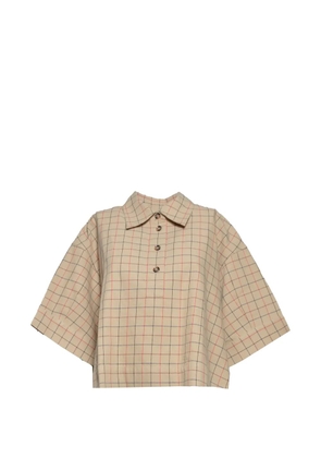 Barbour Hollington check-pattern short-sleeve shirt - Neutrals