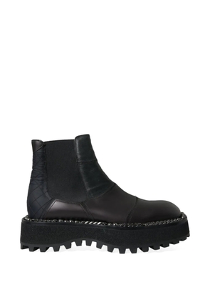 Dolce & Gabbana chain-trim platform ankle boots - Black
