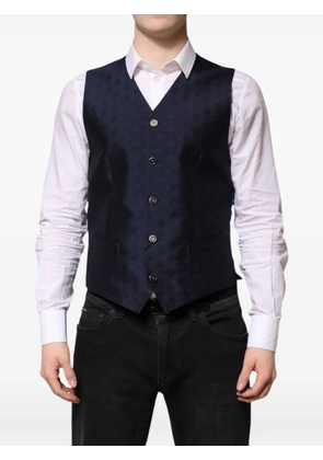Dolce & Gabbana logo-embossed waistcoat - Blue