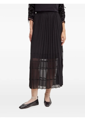 Morgan pleated midi skirt - Black
