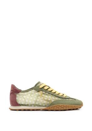 Hoff Bridge gingham-pattern panelled sneakers - Green