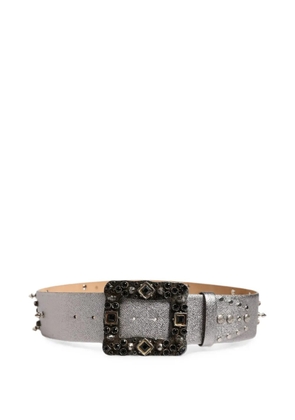 Dolce & Gabbana crystal-embellished studded belt - Silver