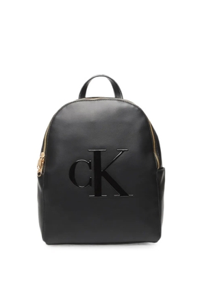 Calvin Klein logo-plaque backpack - Black