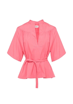 Yves Salomon V-neck poplin blouse - Pink