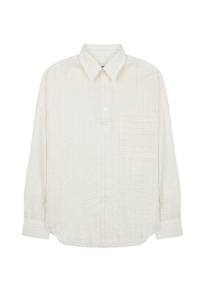 Costumein Andrea vertical-stripe chest-pocket shirt - Neutrals