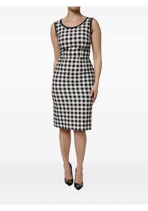 Dolce & Gabbana gingham-check sleeveless midi dress - Black