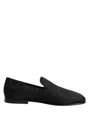 Dolce & Gabbana floral-pattern loafers - Black