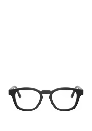 Giorgio Armani brushed-finish square-frame glasses - Black