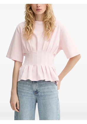 Gestuz GZinez pleated peplum T-shirt - Pink