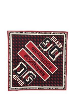Dolce & Gabbana #DGRoyals logo-print scarf - Black