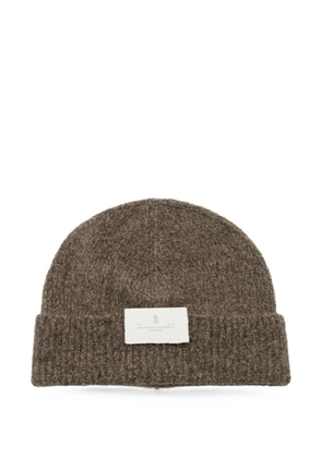 Brunello Cucinelli ribbed-knit beanie hat - Brown