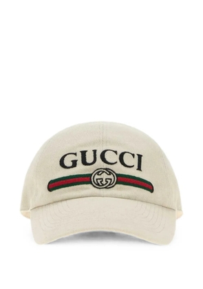 Gucci Web-detail logo-embroidered baseball cap - Neutrals