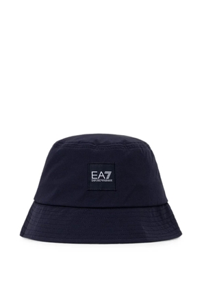 Ea7 Emporio Armani logo-patch bucket hat - Blue