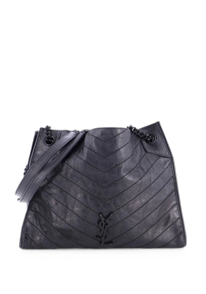 Saint Laurent Pre-Owned Niki Shopping Matelasse Chevron Leather Medium tote bag - Black