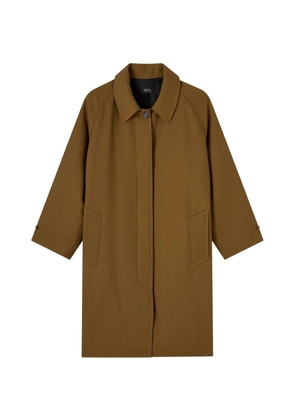 A.P.C. spread-collar raglan-sleeve coat - Brown