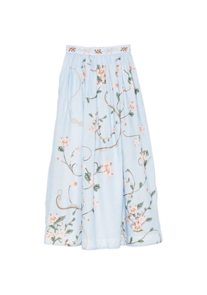 Agua By Agua Bendita Tangelo Navegante linen maxi skirt - Blue