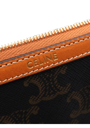 Celine Pre-Owned 2020s Triomphe-pattern clutch bag - Black