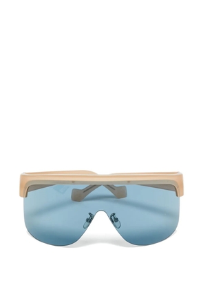 Loewe Pre-Owned mask-shield sunglasses - Neutrals