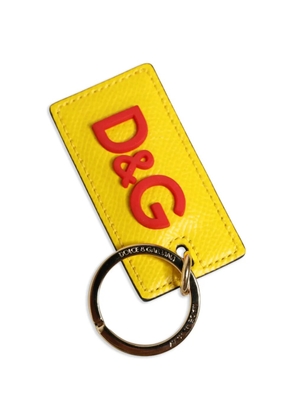 Dolce & Gabbana logo-detail leather keyring - Yellow