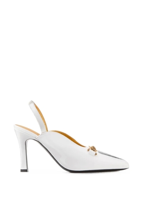 Versace Marisa patent slingbacks 90 mm - White