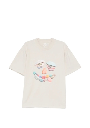 Melt graphic-print T-shirt - Neutrals