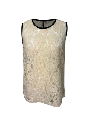 Dolce & Gabbana Pre-Owned lace-details tank top - Neutrals