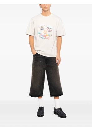 Melt graphic-print T-shirt - Neutrals