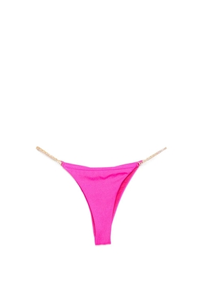 Chiara Ferragni crystal-embellished logo-plaque bikini bottoms - Pink