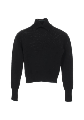 Prada Pre-Owned 2010s Triangle-patch roll-neck sweater - Black