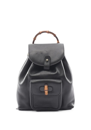 Gucci Pre-Owned 2000s Bamboo leather backpack - Black