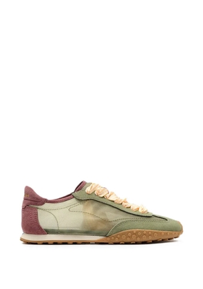 Hoff Bridge gingham-lace panelled sneakers - Green