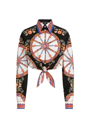 Dolce & Gabbana Carretto-print cotton poplin shirt - Black