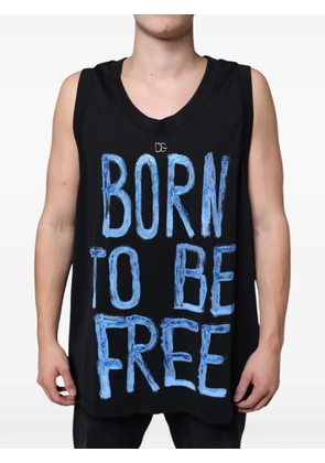 Dolce & Gabbana graphic-print tank top - Black