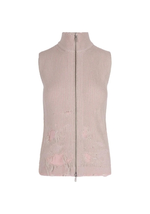 MM6 Maison Margiela distressed ribbed vest - Pink
