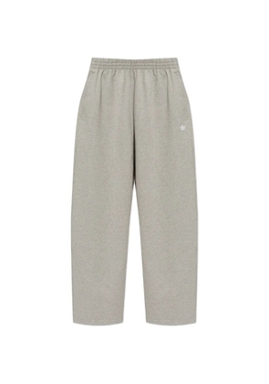 adidas logo-embroidered elasticated-waist track pants - Grey