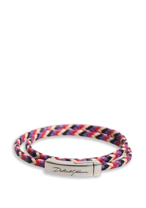 Dolce & Gabbana braided double-wrap bracelet - Purple