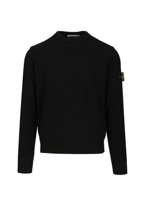 Stone Island textured-stitch wool sweater - Black
