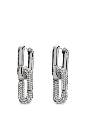 Marc Jacobs The Pop J-Marc pavé drop earrings - Silver