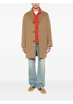 ALICIA AUDREY notched-lapel button-up coat - Neutrals