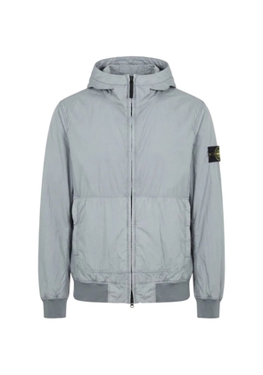 Stone Island logo-patch hooded jacket - Grey