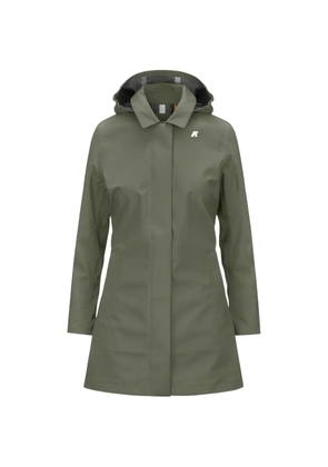 K-Way Mathy hooded concealed-fastening jacket - Green