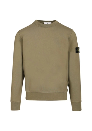 Stone Island logo-patch garment-dyed sweatshirt - Green