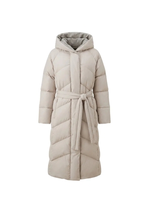 Moorer belted hooded puffer coat - Neutrals