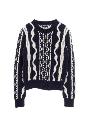 CHANEL Pre-Owned 1986-1988 cable-knit sweater - Blue