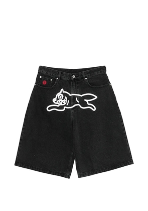 ICECREAM Running Dog denim shorts - Black
