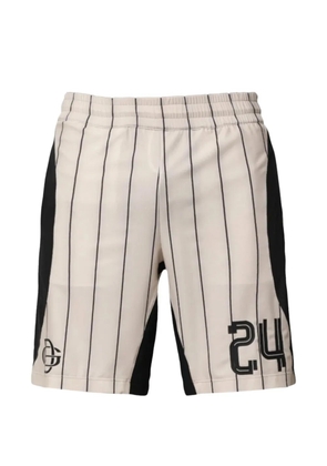 Dolce & Gabbana pinstripe-pattern DG logo shorts - Neutrals