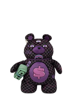 Sprayground checkered teddy-bear backpack - Black
